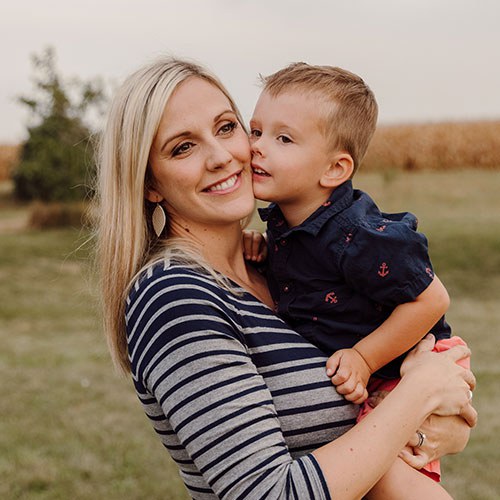 Jenny from Underwriting with her son