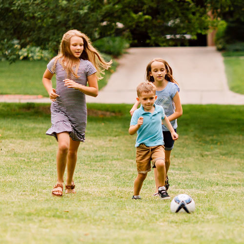 Jason from Underwriting playing with his family