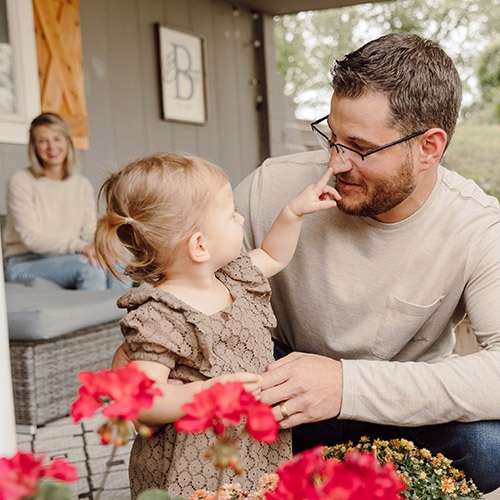 Riley from Sales with his family
